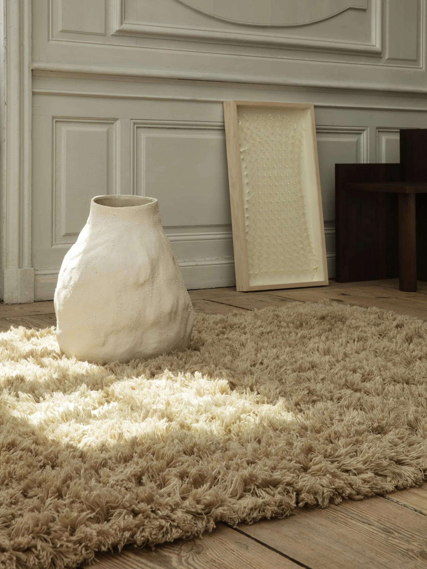 Vulca Vase - Large - Off-white Stone - Image 2